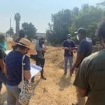 LA CAN Executive director Pete White and landscape architects discussing options.